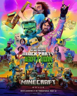 Minecraft в кино в квадрате постер